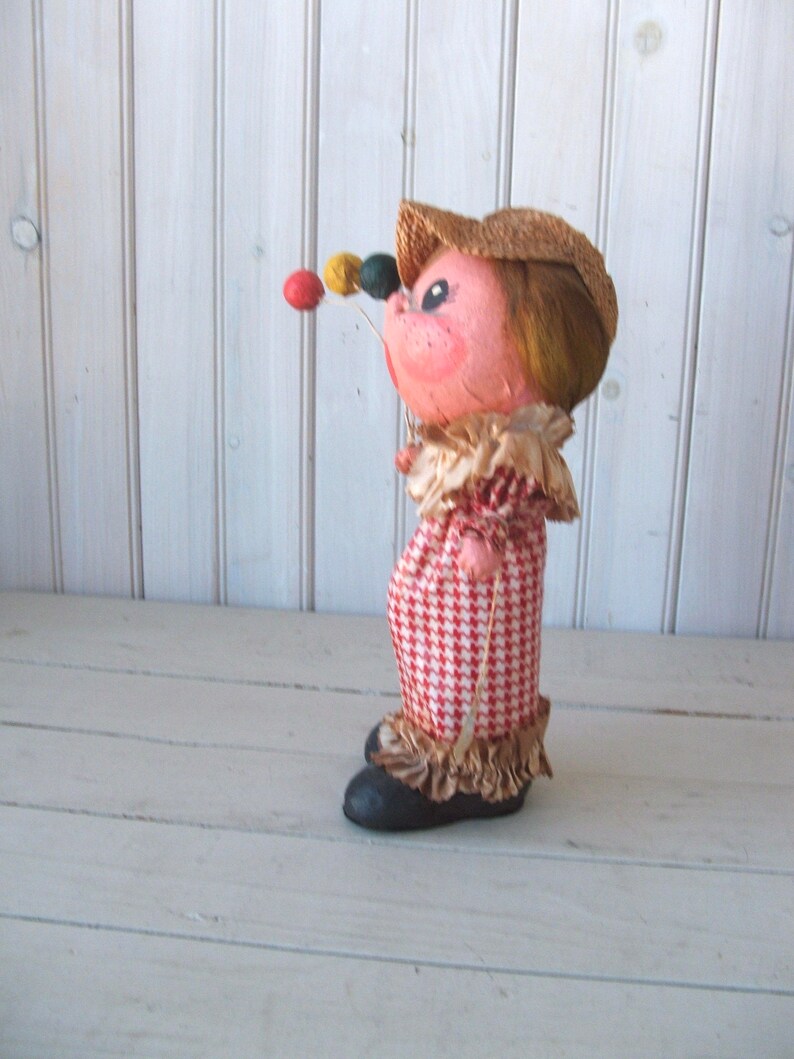 Vintage Handmade Dip N Drape Clown Kid Doll Etsy