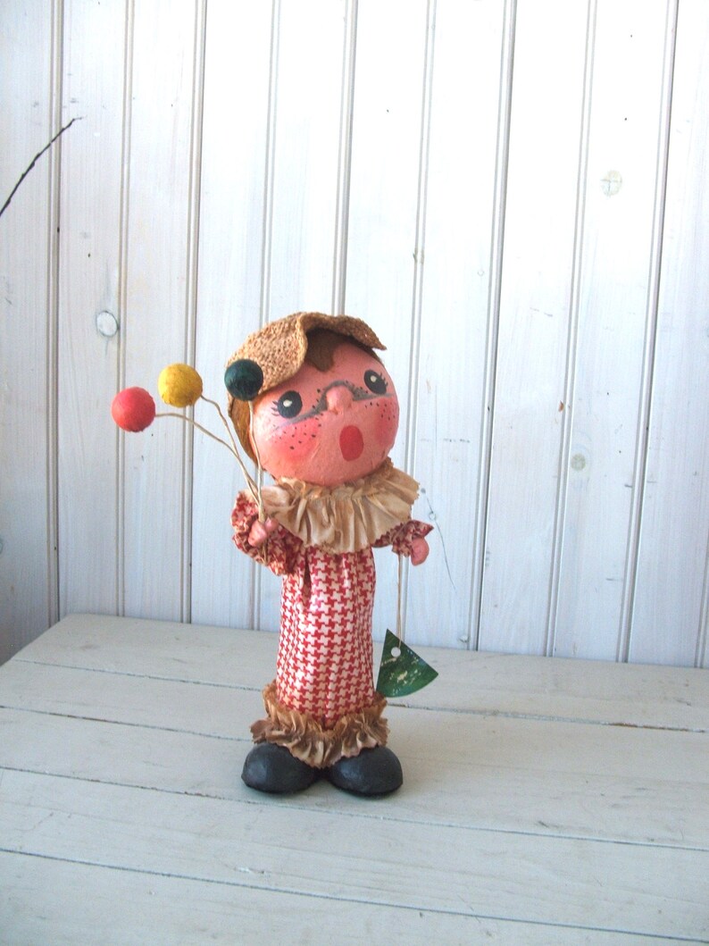 Vintage Handmade Dip N Drape Clown Kid Doll Etsy