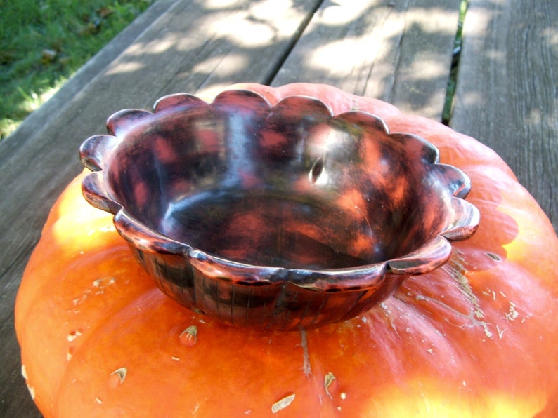 Vintage Tropical Carved Wood Bowl - Etsy