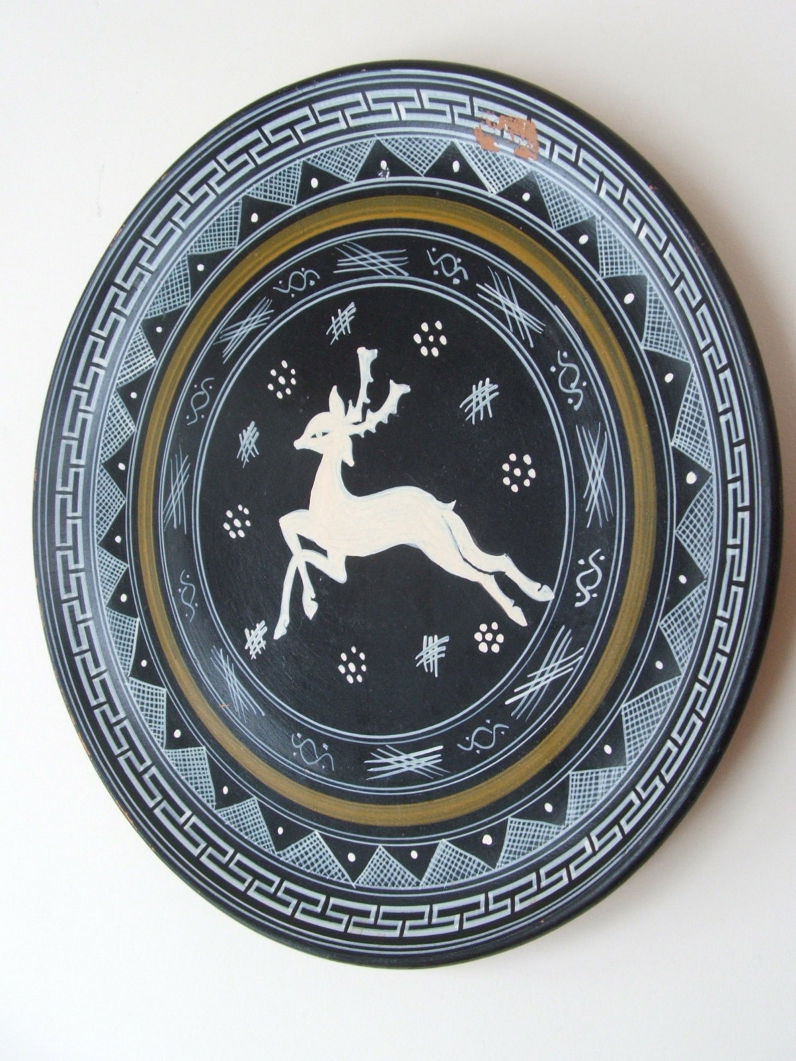 Vintage Pottery Plate Wall Hanging by Apollo Keramik Rhodos Etsy