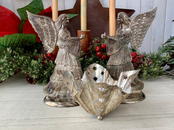 Vintage Godinger Silver Art Co Pierced Stars Folded Silver