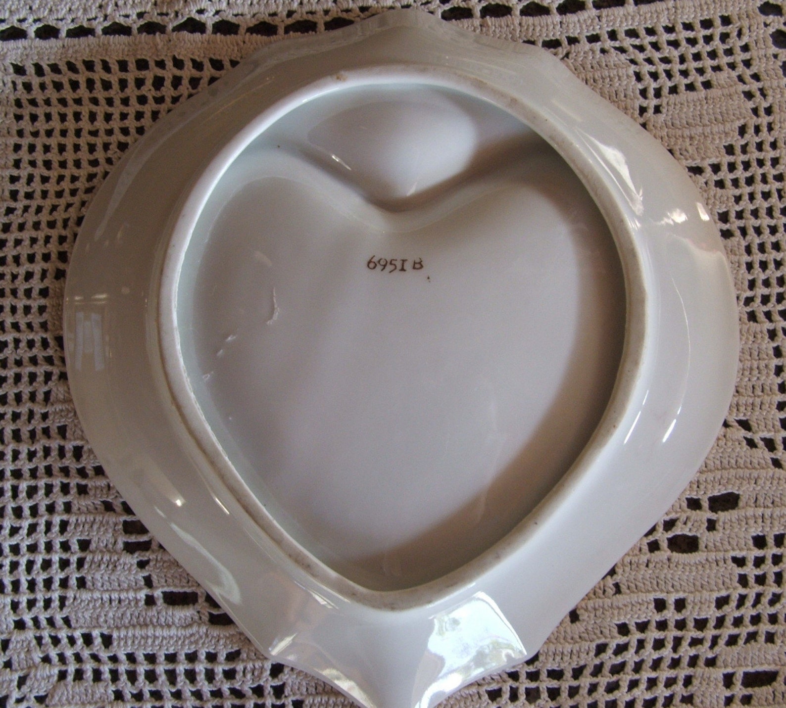 Vintage Antique Porcelain Pink Heart Dish With Me Nots Etsy