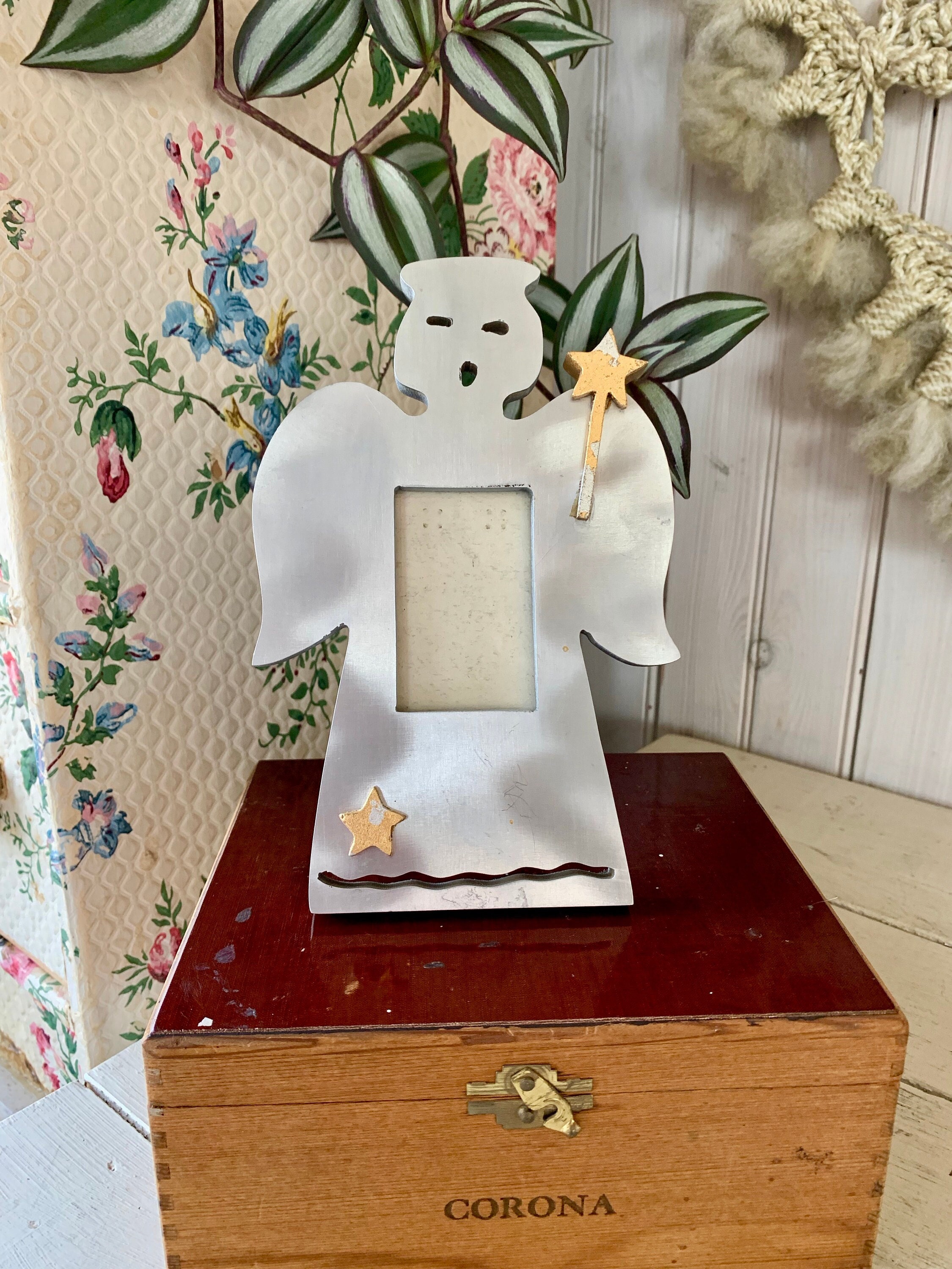Vintage Figural Angel Photo Frame Silver Gold Picture Frame - Etsy