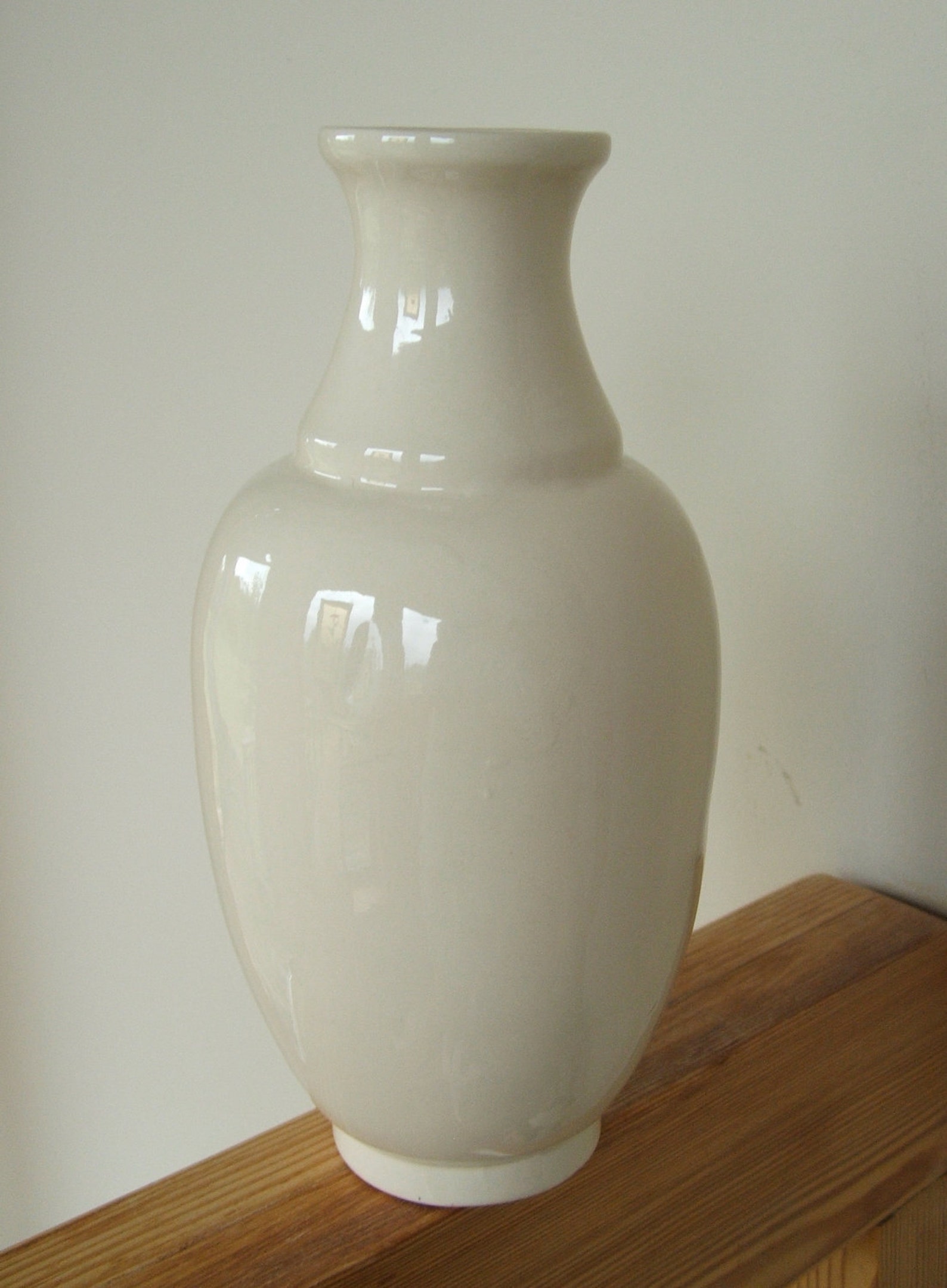 Vintage Ceramic Vase With Blue and White Mountain Scene Etsy