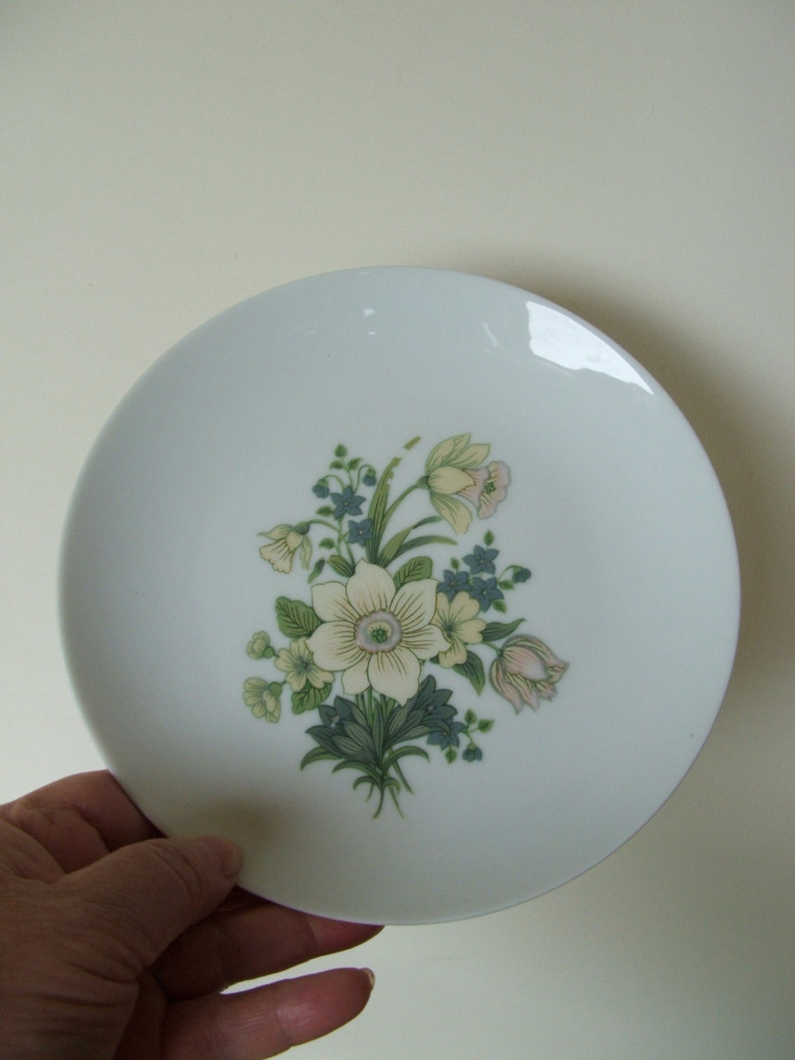 Decorative China Plate With Spring Flowers Etsy