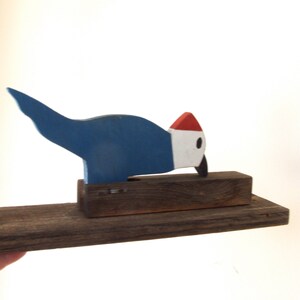 Vintage Handmade Painted Woodpecker Knocker image 3