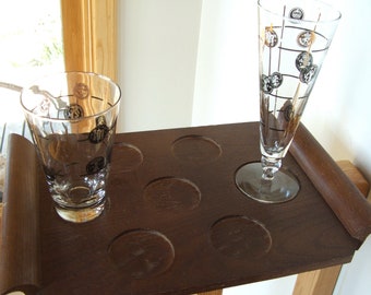 Mid Century Wooden Bar Tray