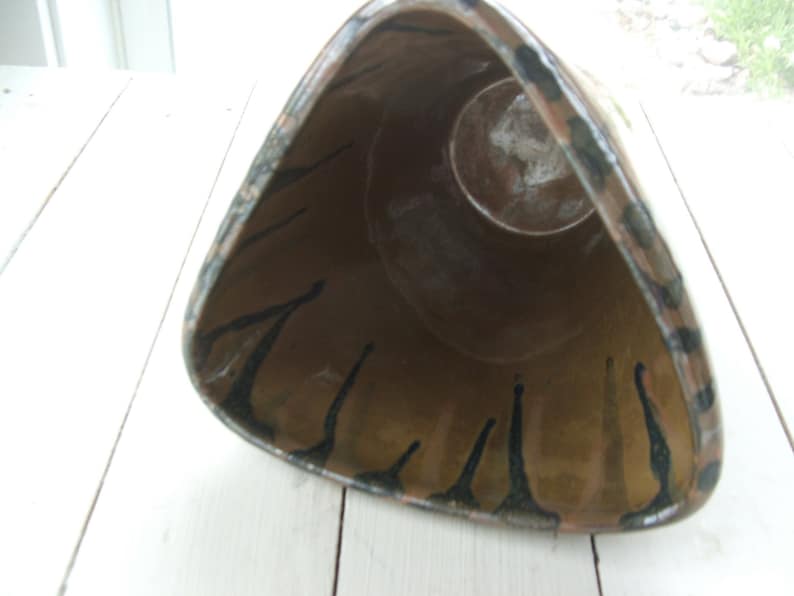 Large Vintage Pottery Vase Drip Glaze Luster Made in Italy