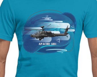 Luftfahrt Tshirt | Apachen | AH1 | Fliegerkorps | UK | Angriff | Pilot | Militär | Krieg | Hubschrauber | Unisex | Tshirt | Flugzeug