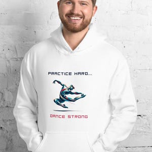 Herren Ballett Hoodie Zeitgenössischer Tanz Tänzer Tanzen Geschenk Ballett Geschenk für ihn Slogan Motivation Warmup Trainingspullover Übung hart stark