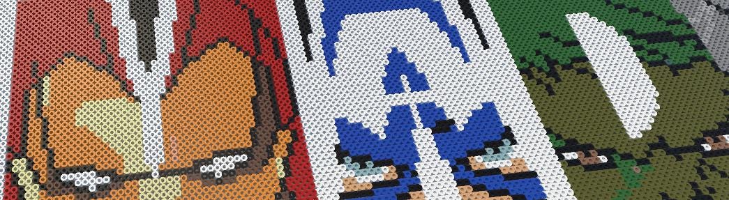 Marvel Logo Perler Bead Template – Avengers Character Letter Design - Etsy