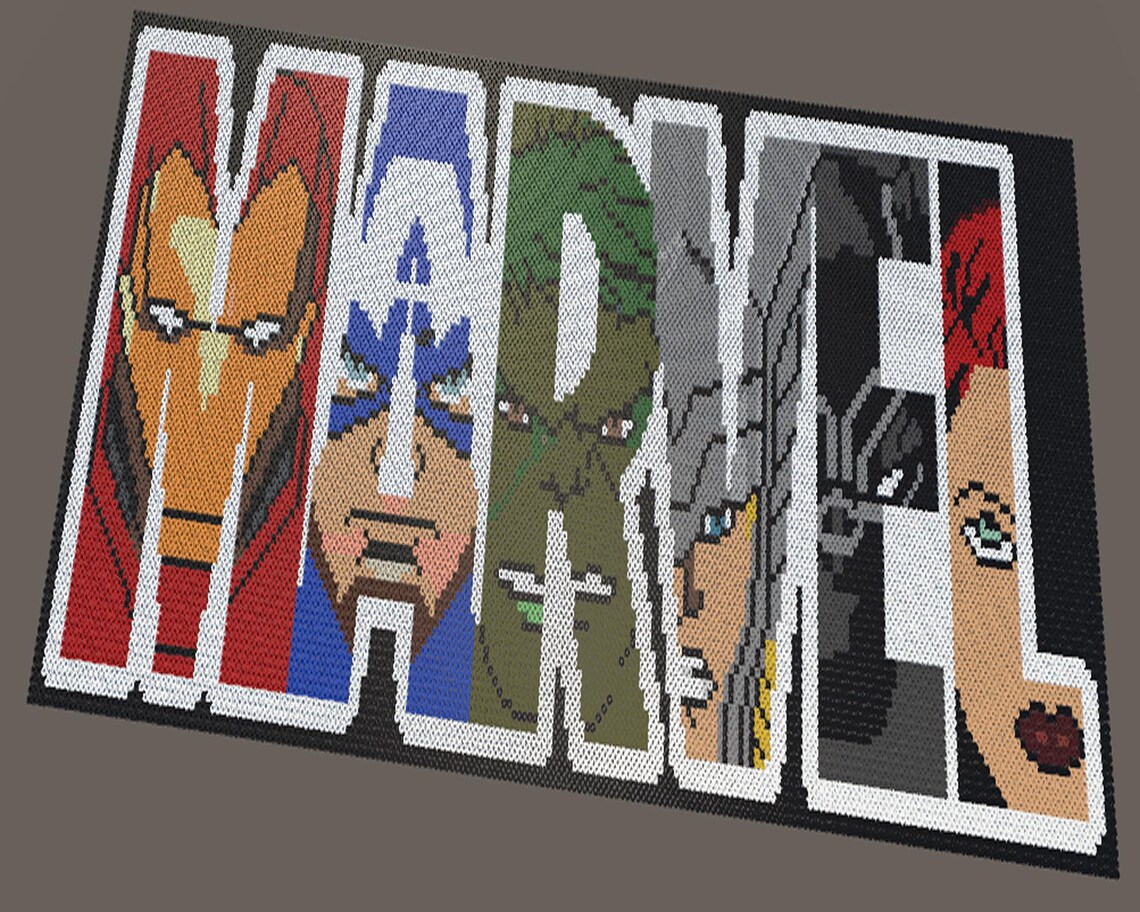 Marvel Logo Perler Bead Template – Avengers Character Letter Design - Etsy