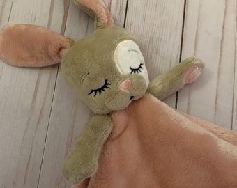 Bunny Lovey Blanket ITH Embroidery design Digital Download