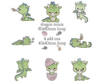Dragon mini–Embroidery Designs digital download