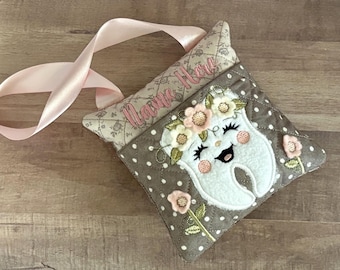 Zahnfee Kissen Blumenmädchen ITH Stickdatei Download