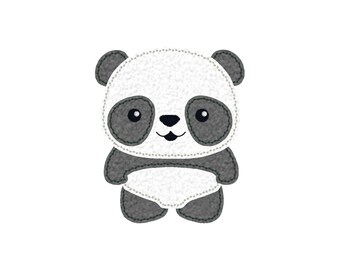 Panda Raggy mini Applikation Stickmuster digital download