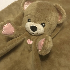 Bear Lovey Blanket ITH Embroidery design Digital Download