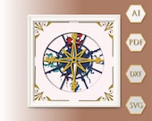 3D COMPASS TEACHER Shadow Box svg - for cricut - for silhouette