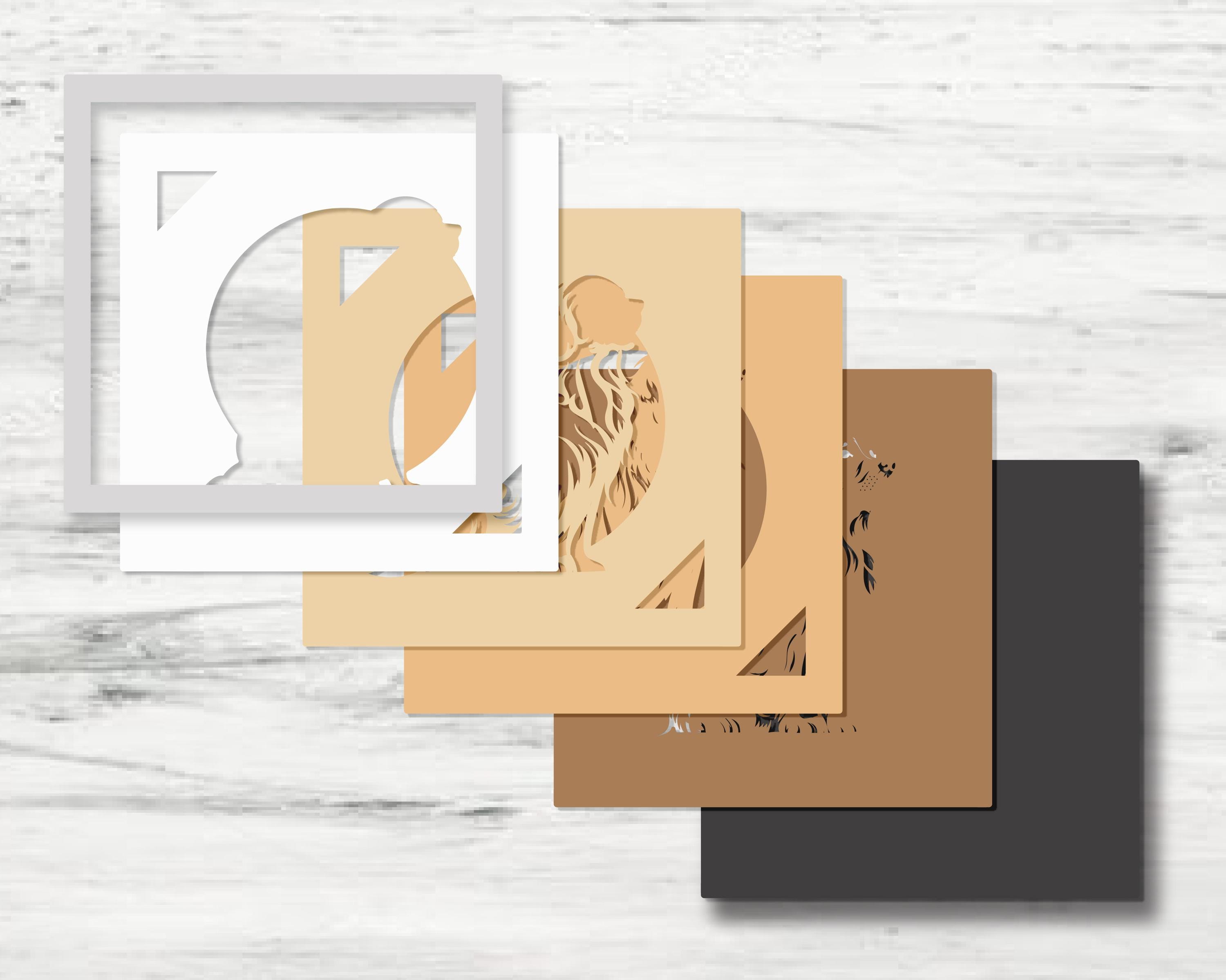 Golden Retriever 3D Layered SVG: Papercut Shadow Box File - Etsy