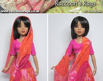 STRAIGHTFORWARD SEWING Pattern SSP-034: "Bollywood Style" All fully lined, skirt, top, and shawl, for Ellowyne Wilde & friends