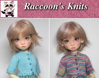 KNITTING Pattern KP-003: Picot cardigan for Kaye Wiggs dolls.  (43cm Mei Mei and 45cm MSD)