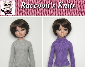 KNITTING Pattern KP-002: Two versatile sweaters for Ellowyne Wilde & friends. 16" fashion dolls.