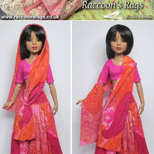 STRAIGHTFORWARD SEWING Pattern SSP-034: "Bollywood Style" All fully lined, skirt, top, and shawl, for Ellowyne Wilde & friends