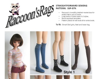 Smart Doll Boots. Digital tutorial & Masterclass shoes PDF. 40 Page Ebook + 8 Page Bonus PDF.  SSP-079: Stretch boots for Smart Doll girls.