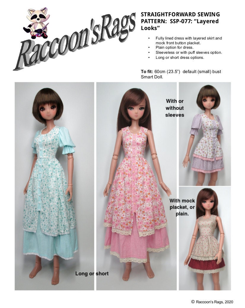 Kits & How To Smart Doll Pattern of COAT and SKIRT in digital PDF