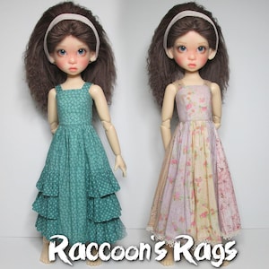 STRAIGHTFORWARD SEWING Pattern SSP-045: 2 dresses for Kaye Wiggs dolls.  (43cm Mei Mei) Dresses and petticoats.