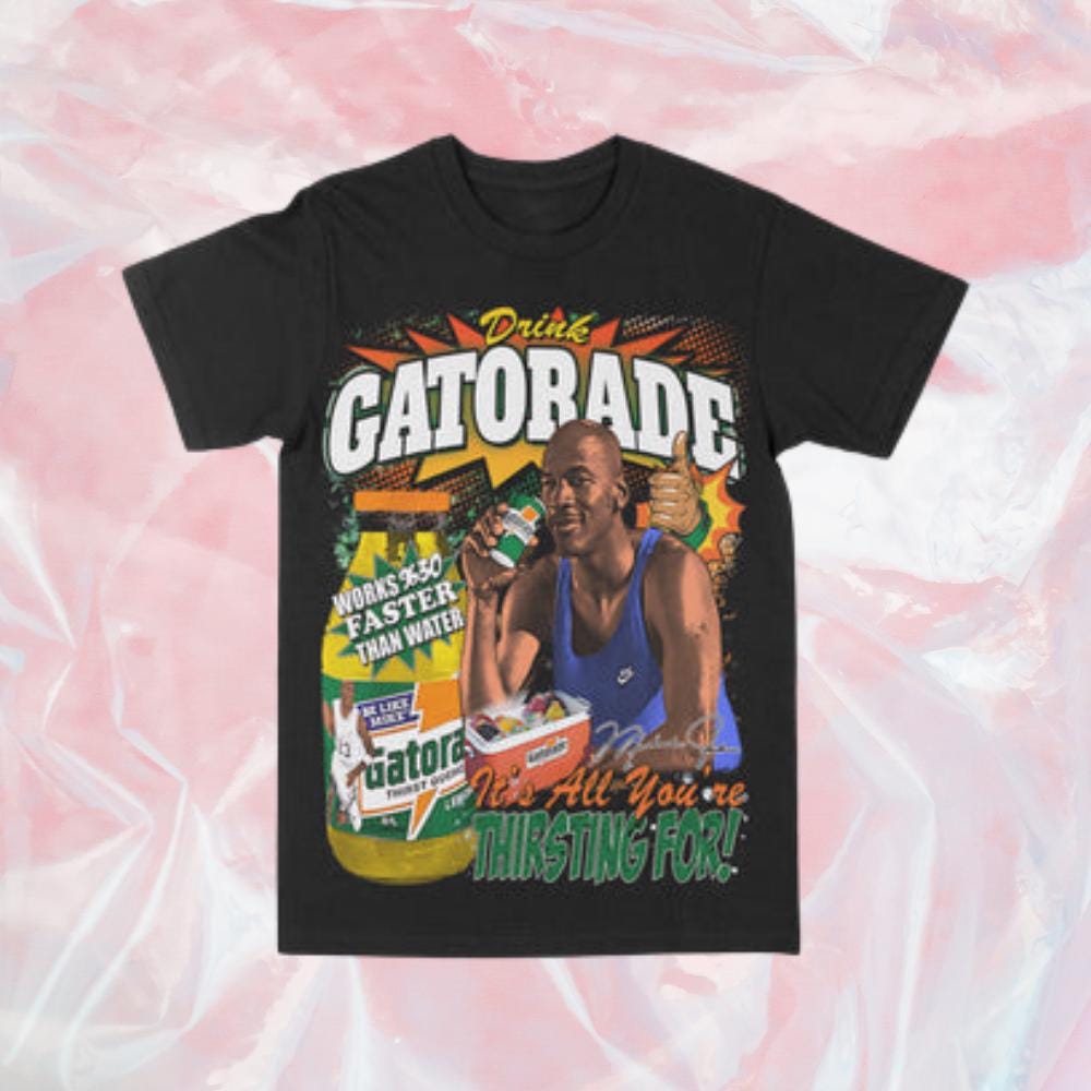 Vintage 90s MJ "Gatorade" Graphic Unisex Tee Hoodie Sweatshirt