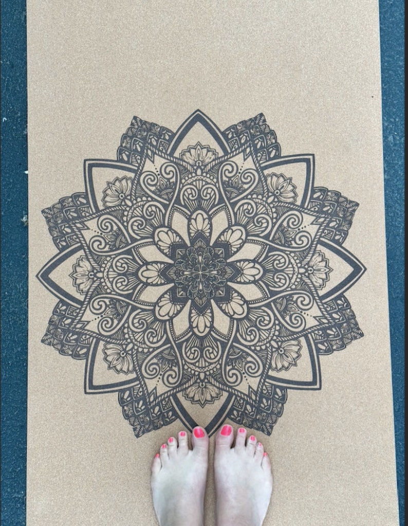 Activate with YD - Mandala Zen Cork Yoga Mat Close up