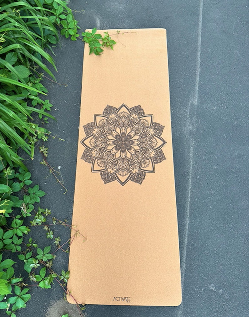 Mandala Pattern Cork Yoga Mat