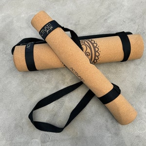 Activate with YD - Cork Yoga Mats with Carry Strap- Activate your flow