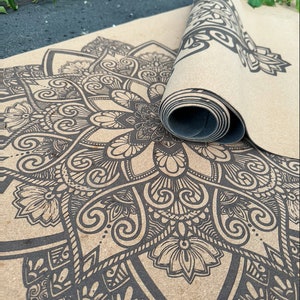 Activate with YD - Mandala Zen Cork Yoga Mat Close up