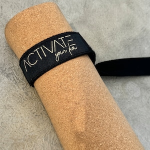 Activate with YD - Cork Yoga Mat Carry Strap Close up - Activate your flow