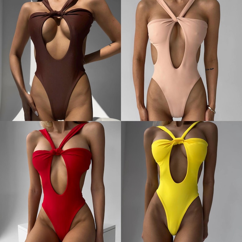 Textured Front Cut Swimsuit