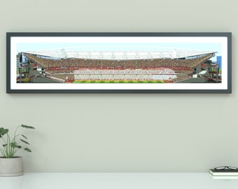 Ultra-wide Arsenal Emirates Stadium Panoramic Print | Arsenal Stadium Art Panorama | Football Wall Art (FRAME NOT INCLUDED)