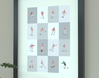 Stampa artistica illustrata Stoke City Legends - Poster Potters Icons in regalo