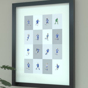 Wigan Athletic Legends Illustrierter Kunstdruck - Latic Icons Poster Geschenk
