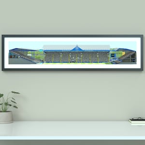 Ultra-wide Sheffield Wednesday Hillsborough Stadium Art Panorama | Panoramic Football Print | swfc Supporter Gifts FRAME NOT INCLUDED