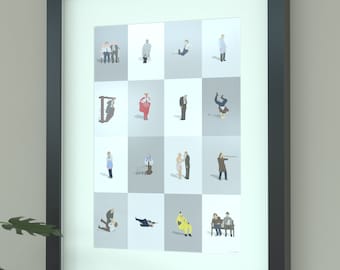 Bottom TV Show Illustrated Print - Classic British Comedy Artwork