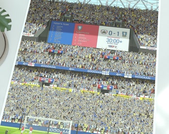 Josh Windass Winning Wembley Goal Illustrated Art Print - Sheffield Wednesday Play-Off Final 2023 Poster Gift