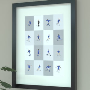 Impresión ilustrada de las leyendas del Leicester City / Póster de los iconos del estadio King Power / Arte futbolístico de los Foxes