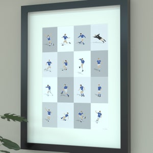 Everton Legends Poster | Goodison Park Icons Print | Toffees History Wall Art