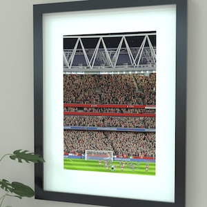Arsenal Declan Rice Free-Kick Print | Emirates Stadium Art Iconic Poster Gift