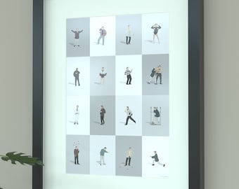 Alan Partridge Illustrated Comedy Print - Unique Wall Art for Fans of British Comedy