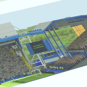 GroundDesigns Mappa Artistica Dello Stadio Hillsborough - Sheffield Wednesday FC - Stampa D'Arte Da Parete A3 (297x420 Mm) - Regalo Per Tifosi - 4