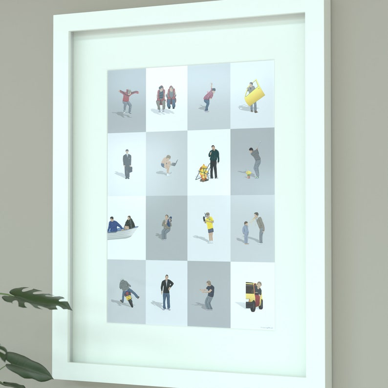 The Inbetweeners Illustrated Print - British Comedy Wall Art for Fans ...