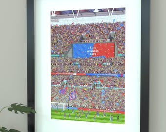 Crystal Palace FA Cup Winners 2025 Print | Selhurst Park FA Cup Champions Art Iconic Poster Gift